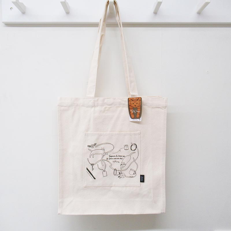 タルティーヌ  キャンパストートバッグ/ アイボリーB